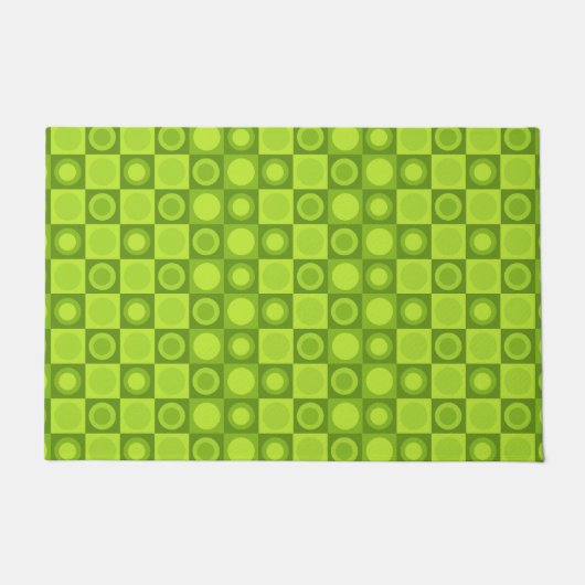 Retro MCM geometrisch patroon Chartreuse Deurmat (Voorkant)