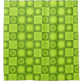 Retro MCM geometrisch patroon Chartreuse Douchegordijn (Voorkant)