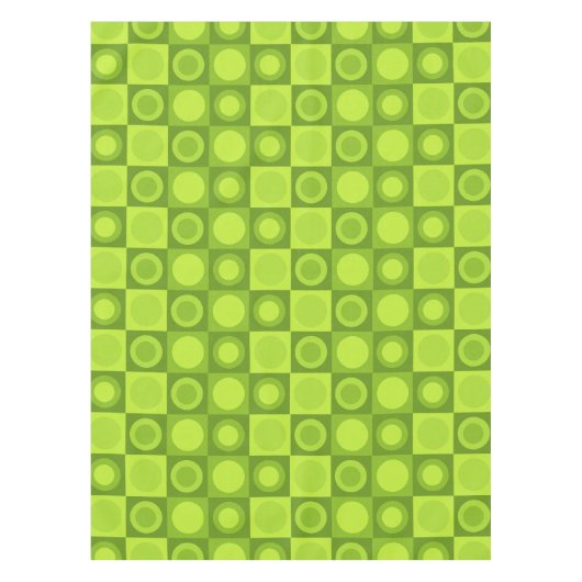 Retro MCM geometrisch patroon Chartreuse Tafelkleed (Voorkant)