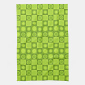 Retro MCM geometrisch patroon Chartreuse Theedoek (Verticaal)