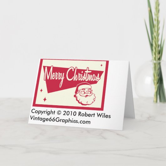 Retro MCM kerst Kaart (Achterkant)