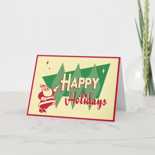 Retro MCM kerst Kaart (Voorkant)