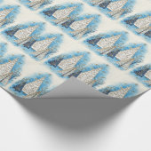 Retro MCM Kerstbomen  Cadeaupapier (Hoek)