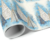 Retro MCM Kerstbomen Cadeaupapier (Rol Hoek)