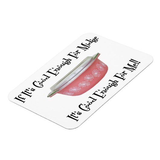 Retro MCM Pyrex Pink Midge Magnet Magneet (Linkerzijde)