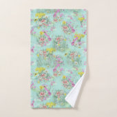 Retro Meadow Classic Flowers Bad Handdoek (Handdoek)