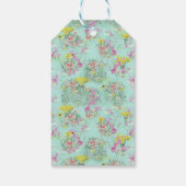 Retro Meadow Classic Flowers Cadeaulabel (Achterkant)