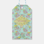 Retro Meadow Classic Flowers Cadeaulabel (Voorkant)