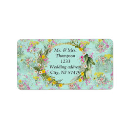 Retro Meadow Classic Flowers Etiket