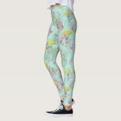 Retro Meadow Classic Flowers Leggings (Links)
