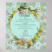 Retro Meadow Classic Flowers Poster (Voorkant)