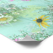 Retro Meadow Classic Flowers Poster (Hoek)