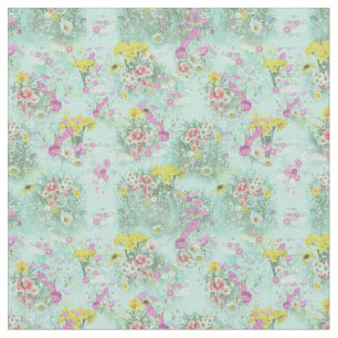 Retro Meadow Classic Flowers Stof