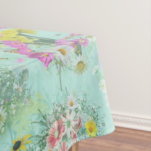 Retro Meadow Classic Flowers Tafelkleed (Voorbeeld)