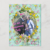 Retro Meadow Field Flowers Aankondigingskaart (Voorkant)