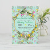 Retro Meadow Field Flowers Kaart (Staand voorkant)