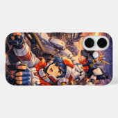 Retro Mecha Piloot Stadsgevecht Case-Mate iPhone Case (Achterkant (horizontaal))