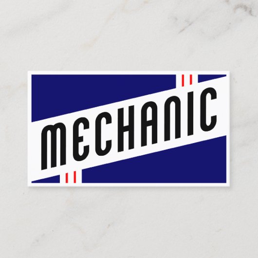 retro mechanica visitekaartje (Voorkant)