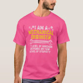 Retro Mechanical Engineer Level of Sarcasm Enginee T-shirt (Voorkant)