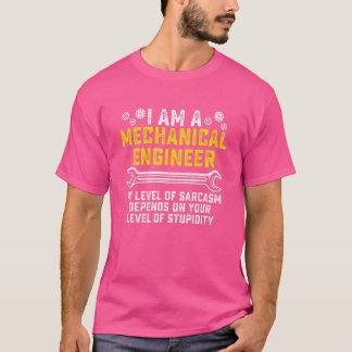Retro Mechanical Engineer Level of Sarcasm Enginee T-shirt