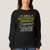 Retro Mechanical Engineer Level of Sarcasm Enginee Trui (Voorkant)