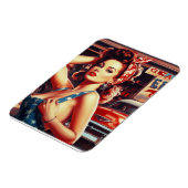 Retro Mechanisch Meisje Magneet (Linkerzijde)