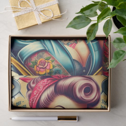 Retro Mechanisch Meisje Tissuepapier (Geschenk)