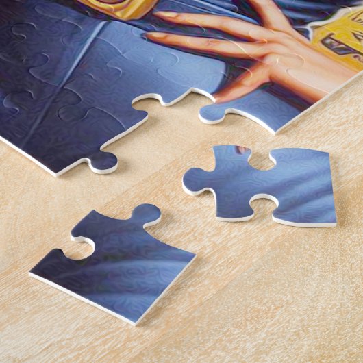 Retro Mechanische Pin-up Legpuzzel (Zijkant)