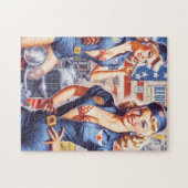 Retro Mechanische Pin-up Legpuzzel (Horizontaal)