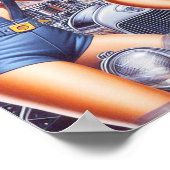 Retro Mechanische Pin-up Poster (Hoek)