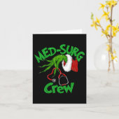 Retro Med-Surg Crew Nurse Stethoscope Christmas Xm Kaart (Gele Bloem)