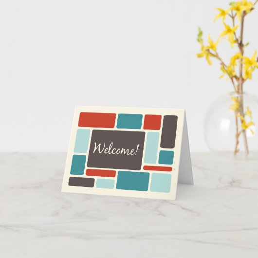 Retro Medewerker Welkom bij de Team Kaart (Gele Bloem)