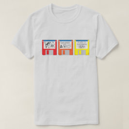 Retro media floppy disks uit het begin van de jare t-shirt