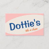 Retro mediane eeuw jaren '50 visitekaartje (Voorkant)