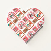 Retro Medical Christmas Stamp Set Art Notitieboek (Achterkant)