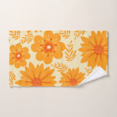 Retro medio Oranje ventilatorpatroon Bad Handdoek (Handdoek)