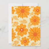 Retro  medio Oranje ventilatorpatroon Kaart (Achterkant)