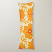 Retro medio Oranje ventilatorpatroon Lichaamskussen (Voorkant Verticaal)