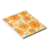 Retro medio Oranje ventilatorpatroon Notitieblok (Schuin)
