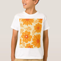 Retro  medio Oranje ventilatorpatroon