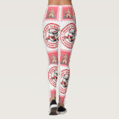 Retro Medische Kerst Stamp Set Kunst Leggings (Achterkant)