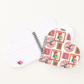 Retro Medische Kerst Stamp Set Kunst Notitieboek (Binnen)