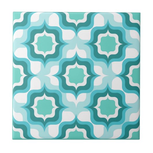 Retro Mediterraan Blauw Wit Tegeltje (Voorkant)