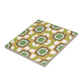 Retro Mediterraan Groen Bruin Wit Tegeltje (Zijkant)
