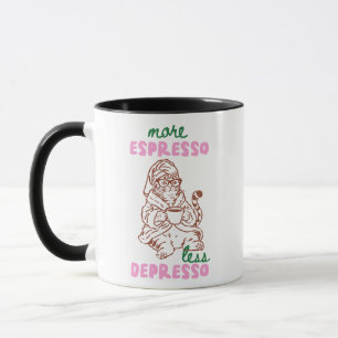 Retro Meer Espresso Minder Depresso Kat Koffie Mok