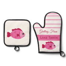 Retro meeravontuur Roze Vis Vintage Design
