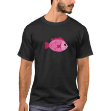 Retro meeravontuur roze vis vintage ontwerp