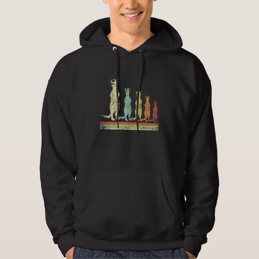 Retro Meerkat 1 Hoodie (Voorkant)