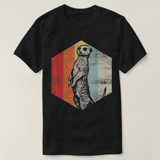 Retro Meerkat 2 T-shirt (Design voorkant)