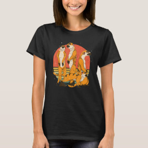 Retro Meerkat Africa Zoo Animal Meerkat T-shirt